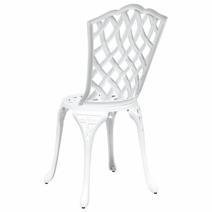 Cadeira de Jardim 2 pcs Branco 55 x 56.5 x 91cm Alumínio