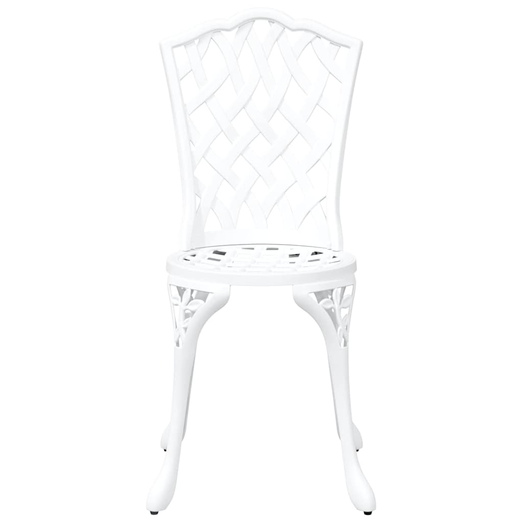 Cadeira de Jardim 2 pcs Branco 55 x 56.5 x 91cm Alumínio