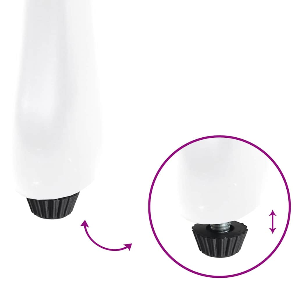 Cadeira de Jardim 2 pcs Branco 55 x 56.5 x 91cm Alumínio