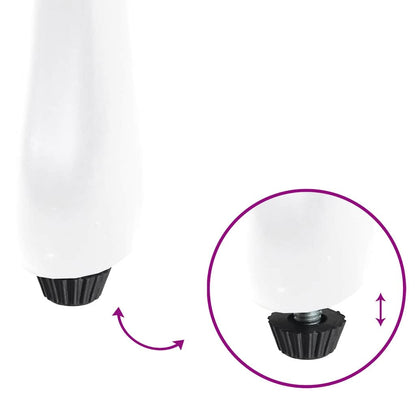 Cadeira de Jardim 2 pcs Branco 55 x 56.5 x 91cm Alumínio