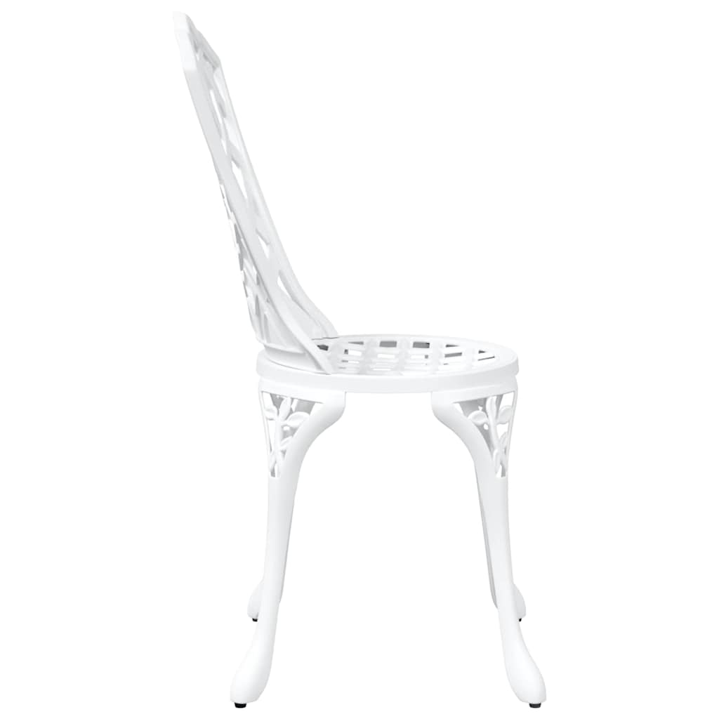 Cadeira de Jardim 2 pcs Branco 55 x 56.5 x 91cm Alumínio