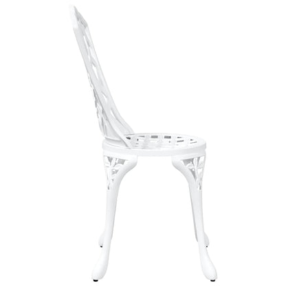 Cadeira de Jardim 2 pcs Branco 55 x 56.5 x 91cm Alumínio