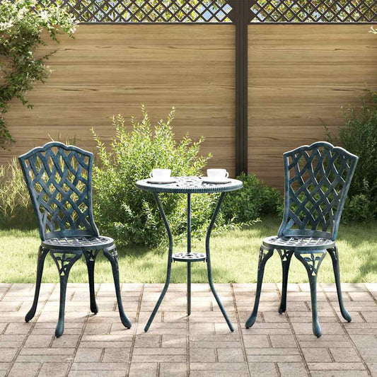 Cadeira de Jardim 2 pcs Verde 55 x 56.5 x 91cm Alumínio