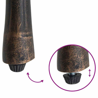 Cadeira de Jardim 2 pcs Bronze 55 x 56.5 x 91cm Alumínio