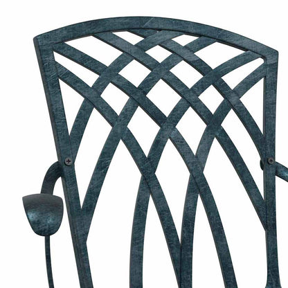 Cadeira de Jardim 2 pcs Verde 55 x 56.5 x 91cm Alumínio