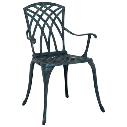 Cadeira de Jardim 2 pcs Verde 55 x 56.5 x 91cm Alumínio