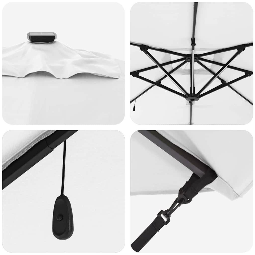 Guarda-sol Areia 286 x 284 x 270 cm Alumínio e Poliéster