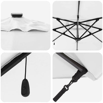 Guarda-sol Areia 286 x 284 x 270 cm Alumínio e Poliéster