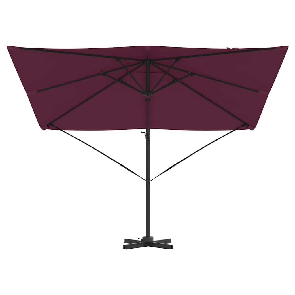 Parasol Roma Vermelho 286 x 284 x 265 cm Alumínio e Poliéster