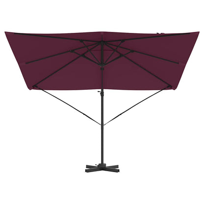 Parasol Roma Vermelho 286 x 284 x 265 cm Alumínio e Poliéster