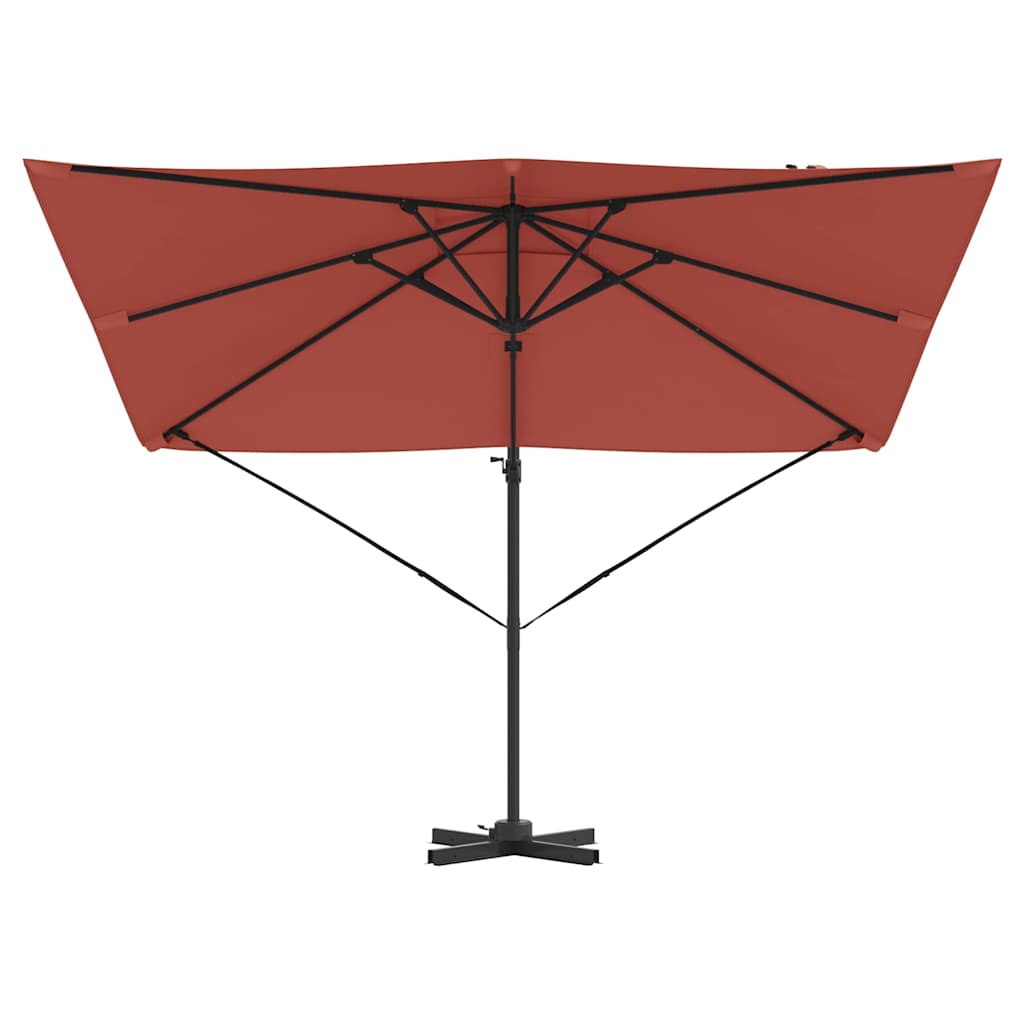 Parasol Roma Vermelho 286 x 284 x 265 cm Alumínio e Poliéster