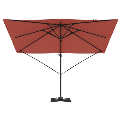 Parasol Roma Vermelho 286 x 284 x 265 cm Alumínio e Poliéster