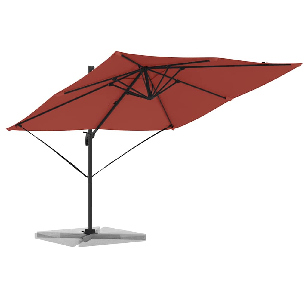 Parasol Roma Vermelho 286 x 284 x 265 cm Alumínio e Poliéster