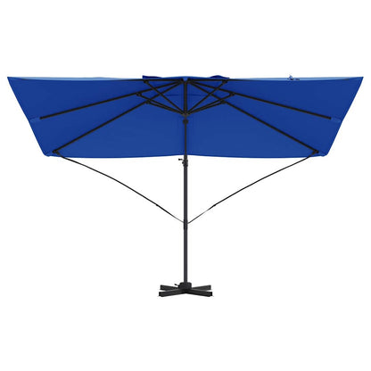 Guarda-sol Azul Azur 351 x 250 x 260 cm Poliéster e Alumínio