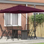 Guarda-sol Vermelho Bordeaux 351 x 250 x 260 cm