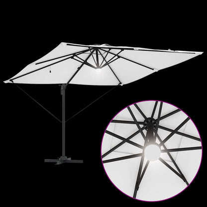 Parasol Roma Bege 286 x 284 x 270 cm Alumínio e Poliéster