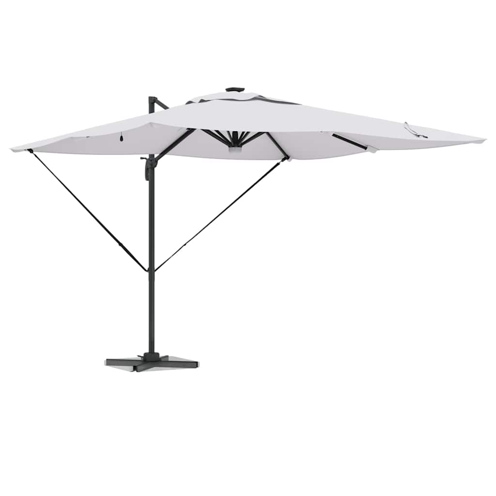 Parasol Roma Bege 286 x 284 x 270 cm Alumínio e Poliéster