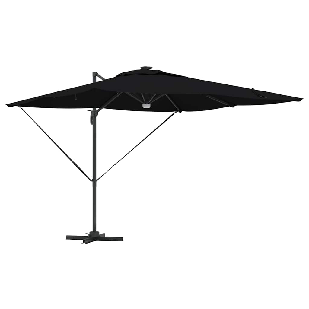 Parasol Roma Preto 286 x 284 x 270 cm Alumínio e Poliéster