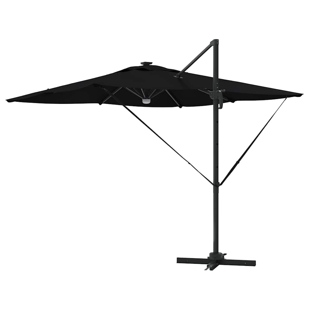 Parasol Roma Preto 286 x 284 x 270 cm Alumínio e Poliéster