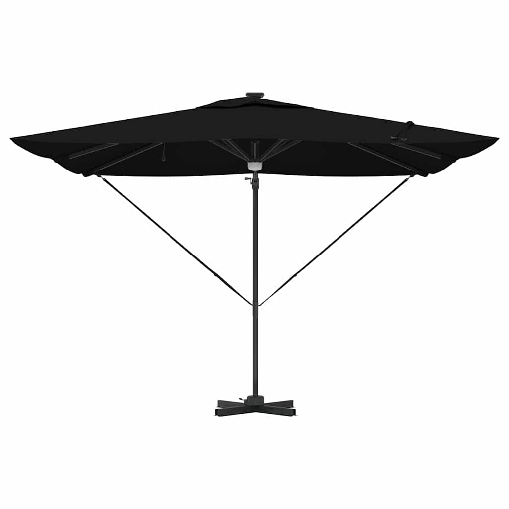 Parasol Roma Preto 286 x 284 x 270 cm Alumínio e Poliéster