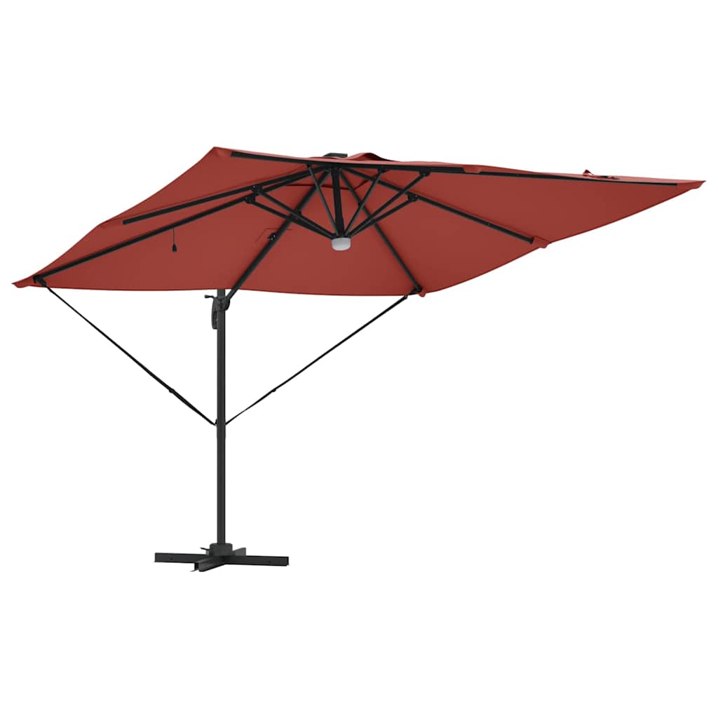 Parasol Roma Vermelho 286 x 284 x 270 cm Alumínio e Poliéster