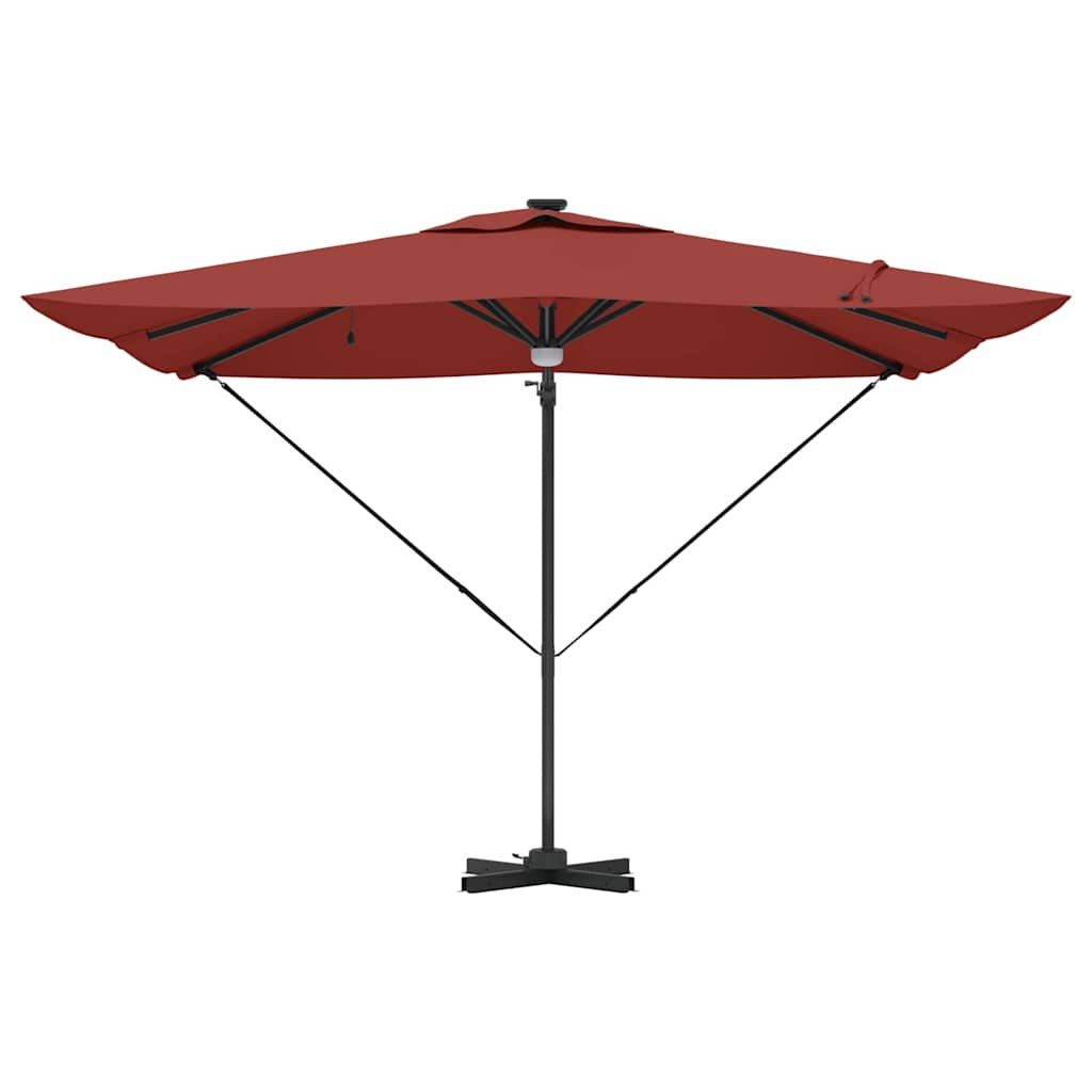 Parasol Roma Vermelho 286 x 284 x 270 cm Alumínio e Poliéster