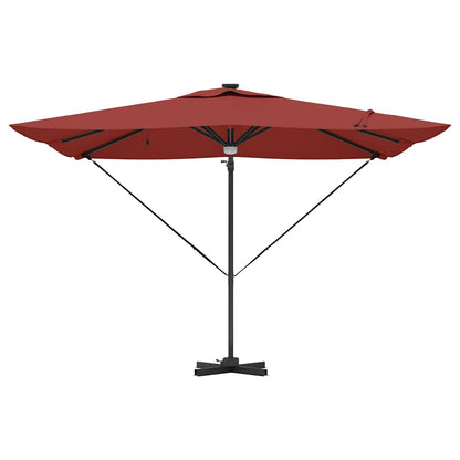Parasol Roma Vermelho 286 x 284 x 270 cm Alumínio e Poliéster