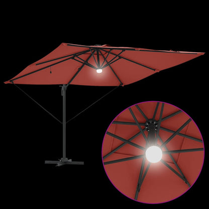 Parasol Roma Vermelho 286 x 284 x 270 cm Alumínio e Poliéster