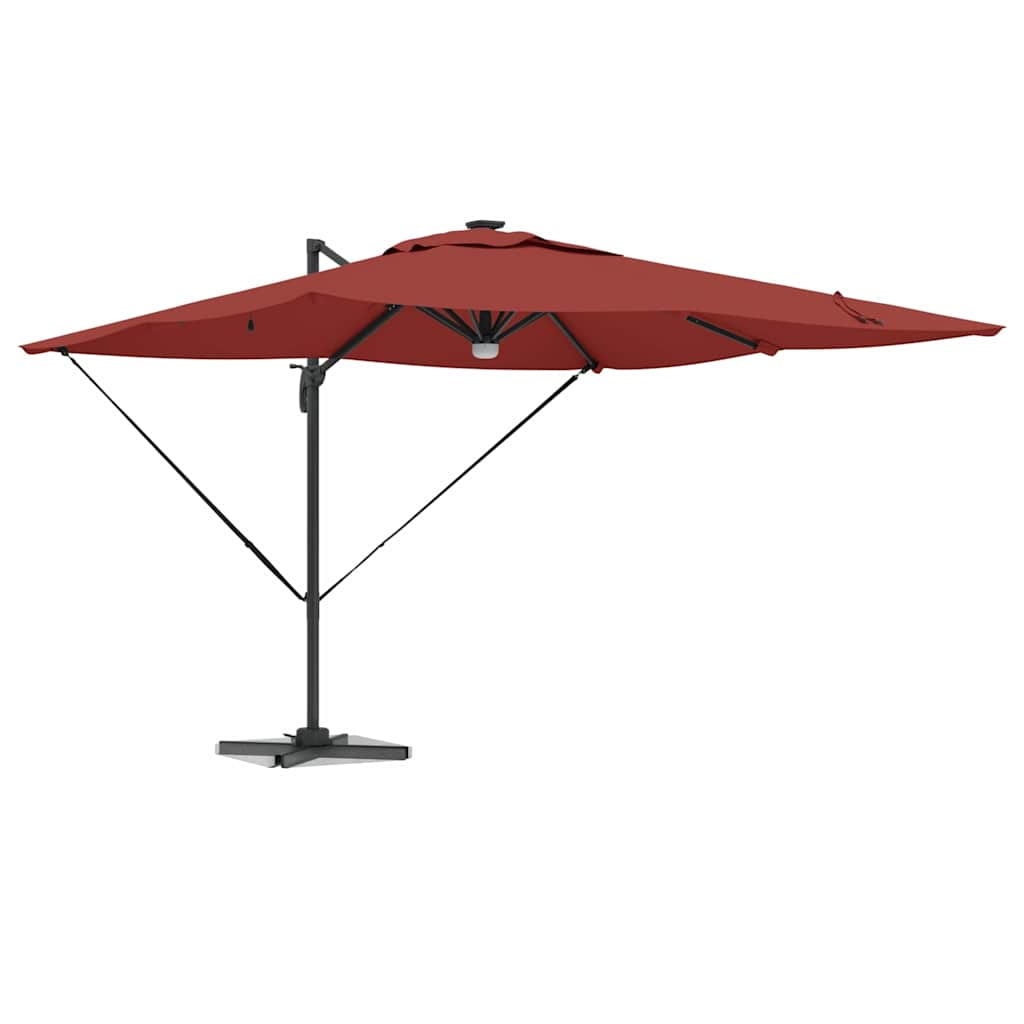Parasol Roma Vermelho 286 x 284 x 270 cm Alumínio e Poliéster