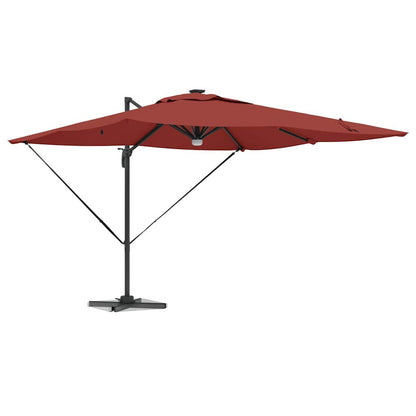 Parasol Roma Vermelho 286 x 284 x 270 cm Alumínio e Poliéster