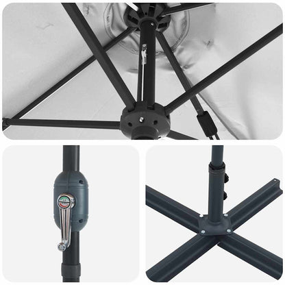 Guarda-sol de Jardim Areia 370 x 197 x 239 cm