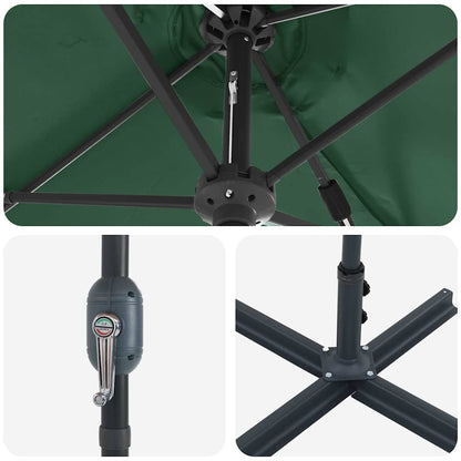 Guarda-sol de Jardim Verde 370 x 197 x 239 cm