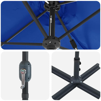 Guarda-sol de Jardim Azul Azur 370 x 197 x 239 cm