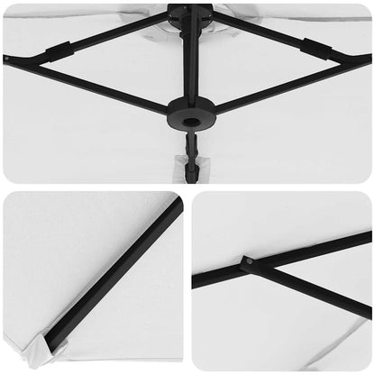 Guarda-sol Areia 372 x 198 x 243 cm Poliéster e Alumínio