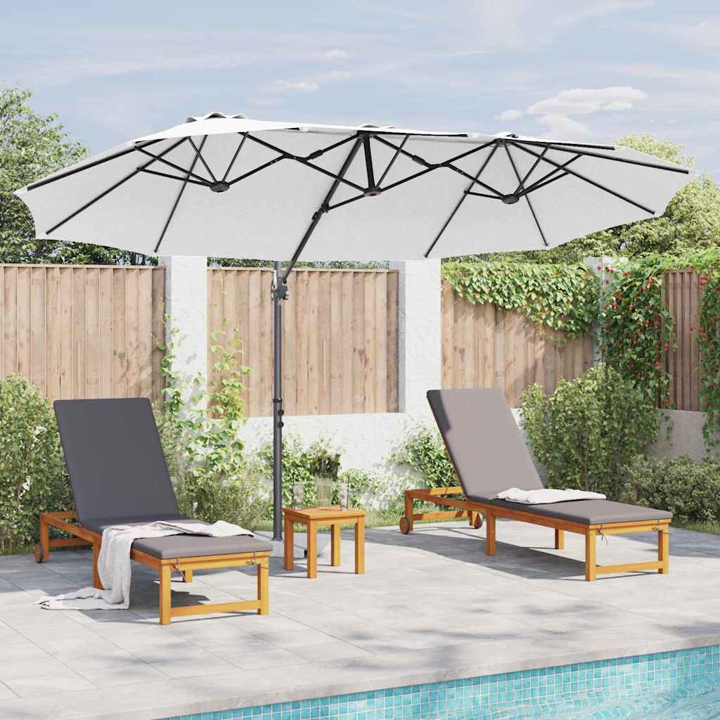 Guarda-sol Areia 372 x 198 x 243 cm Poliéster e Alumínio