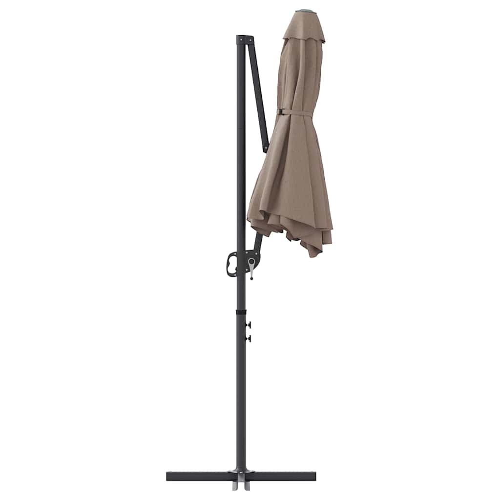 Guarda-sol Cinzento-acastanhado 372 x 198 x 243 cm