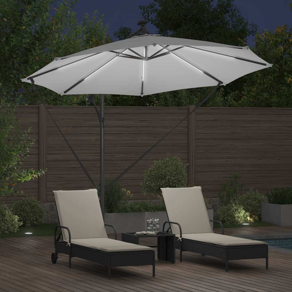 Guarda-sol Areia 294 x 294 x 248 cm Poliéster e Alumínio