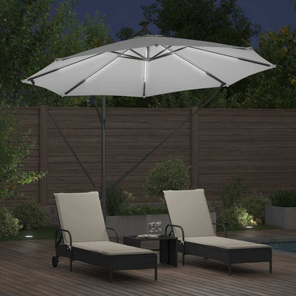 Guarda-sol Areia 294 x 294 x 248 cm Poliéster e Alumínio