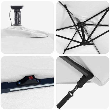 Guarda-sol Areia 294 x 200 x 270 cm Poliéster e Alumínio