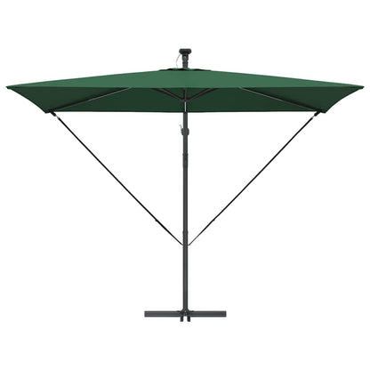 Guarda-sol Verde 294 x 200 x 270 cm Poliéster e Alumínio