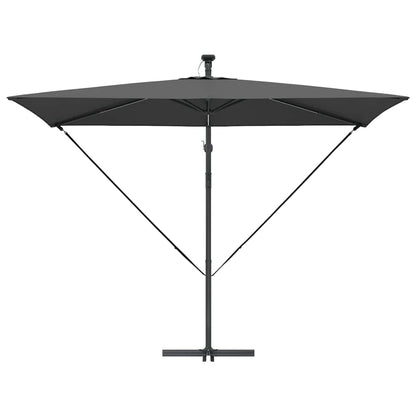 Guarda-sol Antracite 294 x 200 x 270 cm Poliéster e Alumínio