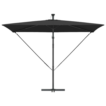 Guarda-sol Preto 294 x 200 x 270 cm Poliéster e Alumínio