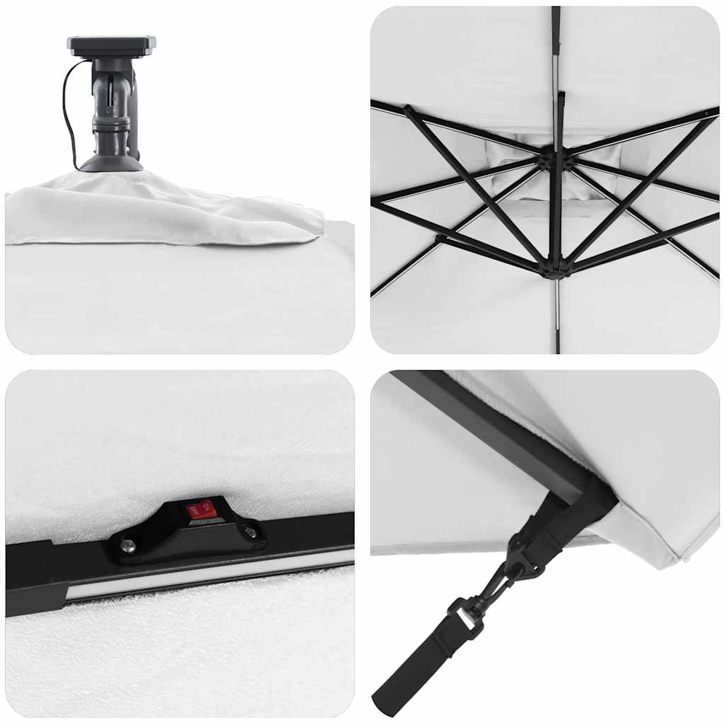 Guarda-sol de Bananeira Cantilever Areia 249 x 249 x 250 cm