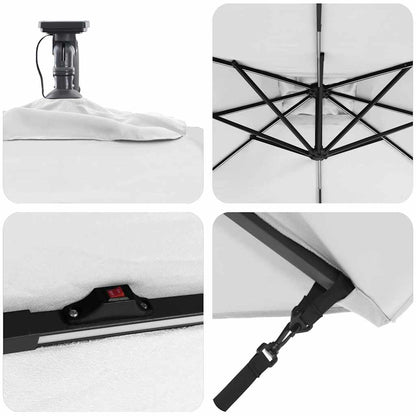 Guarda-sol de Bananeira Cantilever Areia 249 x 249 x 250 cm