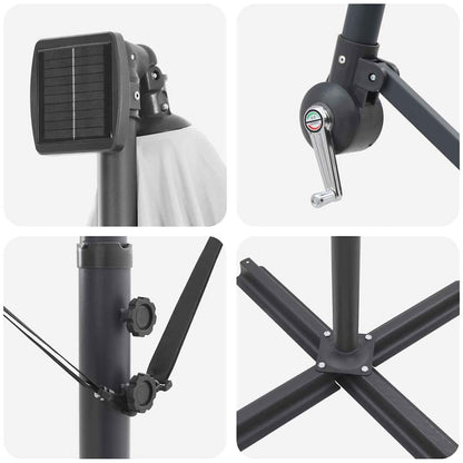 Guarda-sol de Bananeira Cantilever Areia 249 x 249 x 250 cm