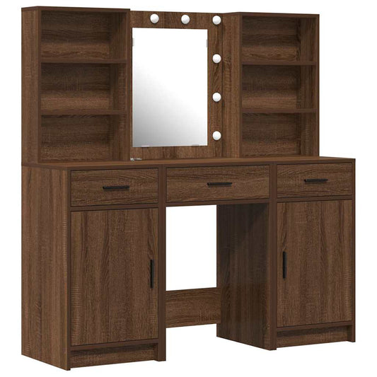 Conjunto de Mesa de Vestir com gaveta 3 pcs Madeira antiga