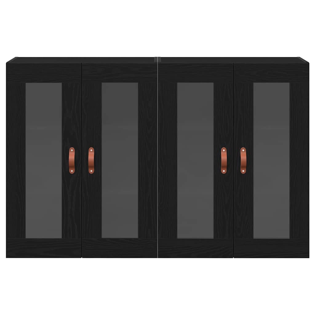 Armários de Parede 2 pcs Carvalho Preto 69,5 x 34 x 90 cm