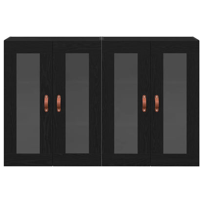 Armários de Parede 2 pcs Carvalho Preto 69,5 x 34 x 90 cm