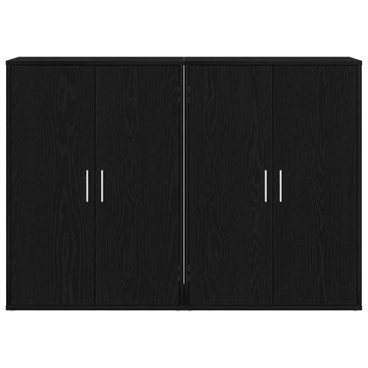 Buffet 2 pcs Carvalho Preto 60 x 31 x 84 cm Madeira processada