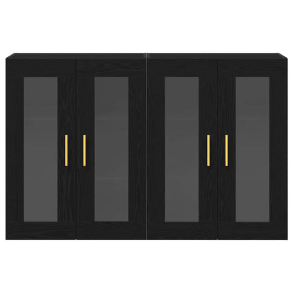 Armários de Parede 2 pcs Carvalho Preto 69,5 x 34 x 90 cm